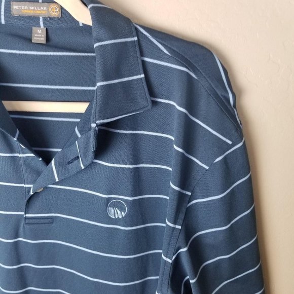Peter Millar Summer Comfort Men's M Blue Striped S - Picture 2 of 9